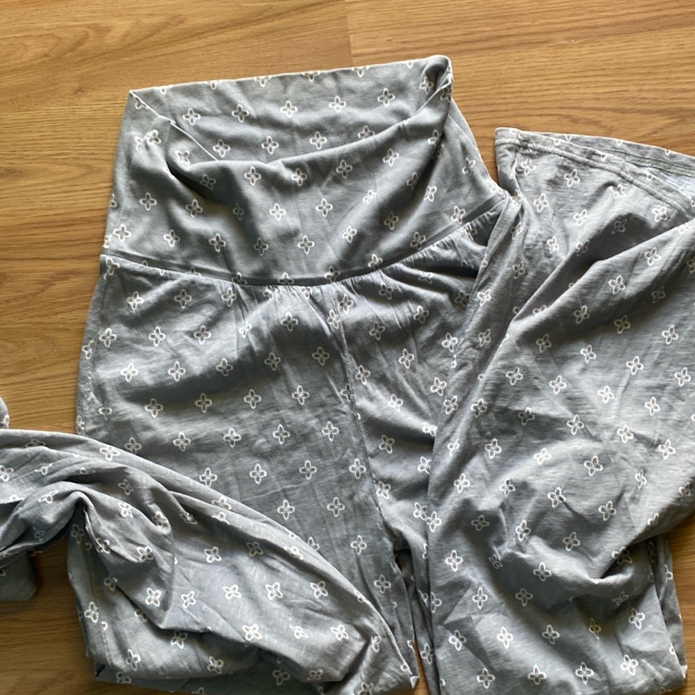 Garnet hill green cotton PJ bottoms